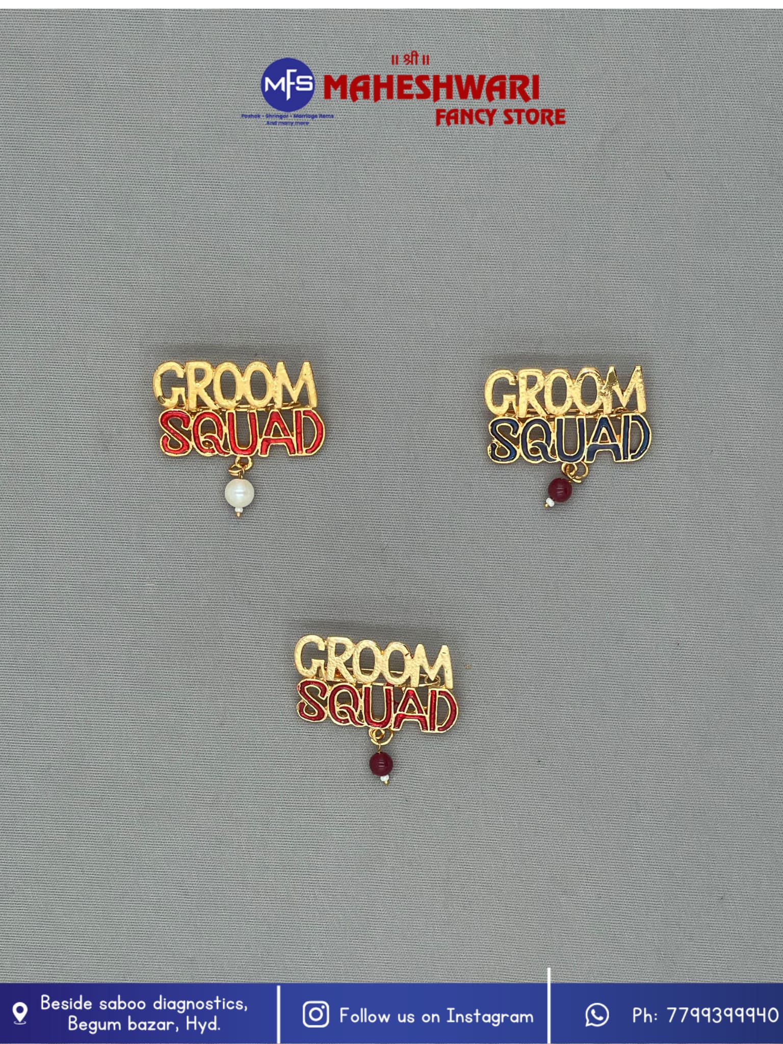 Groom Squad Swagat Brooch
